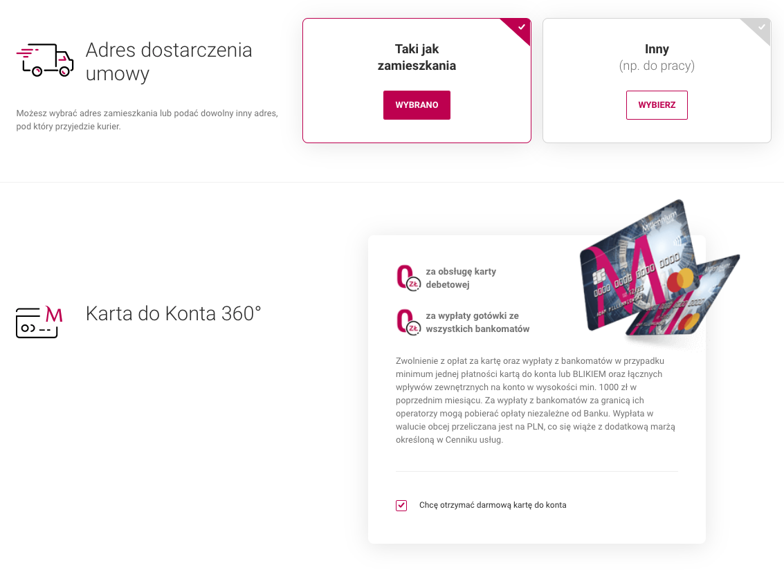 Jak założyć konto w Milennium - Krok 3c.